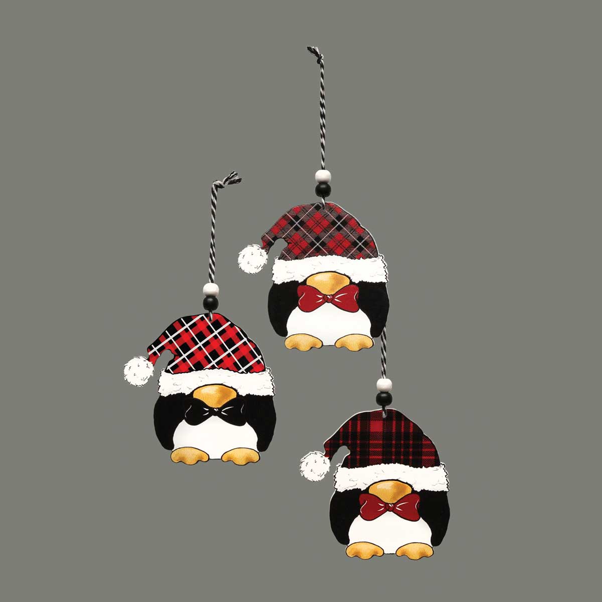 b50 ORNAMENT PENGUIN 3 ASSORTED 4IN X .25IN X 4IN - Click Image to Close