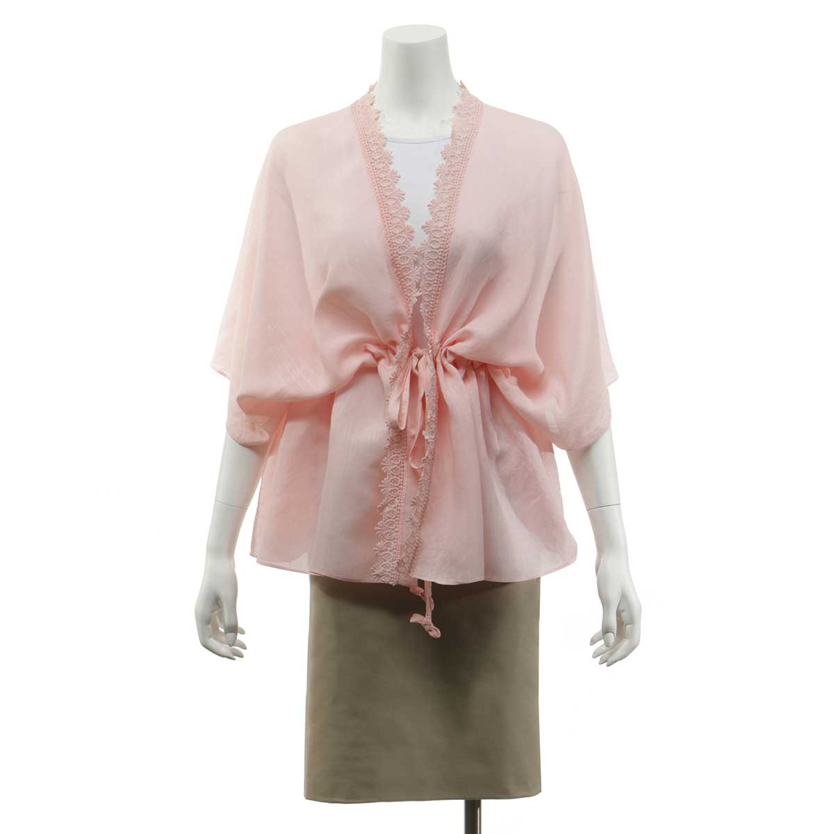 Pink Tunic with Lace and Adjustable Tie 36"x26" 50sp