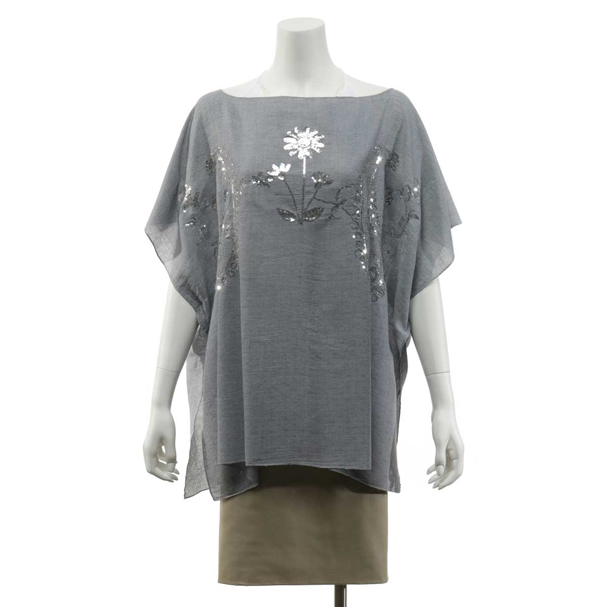 Grey Tunic with Silver Sequins 34"x28" 50sp