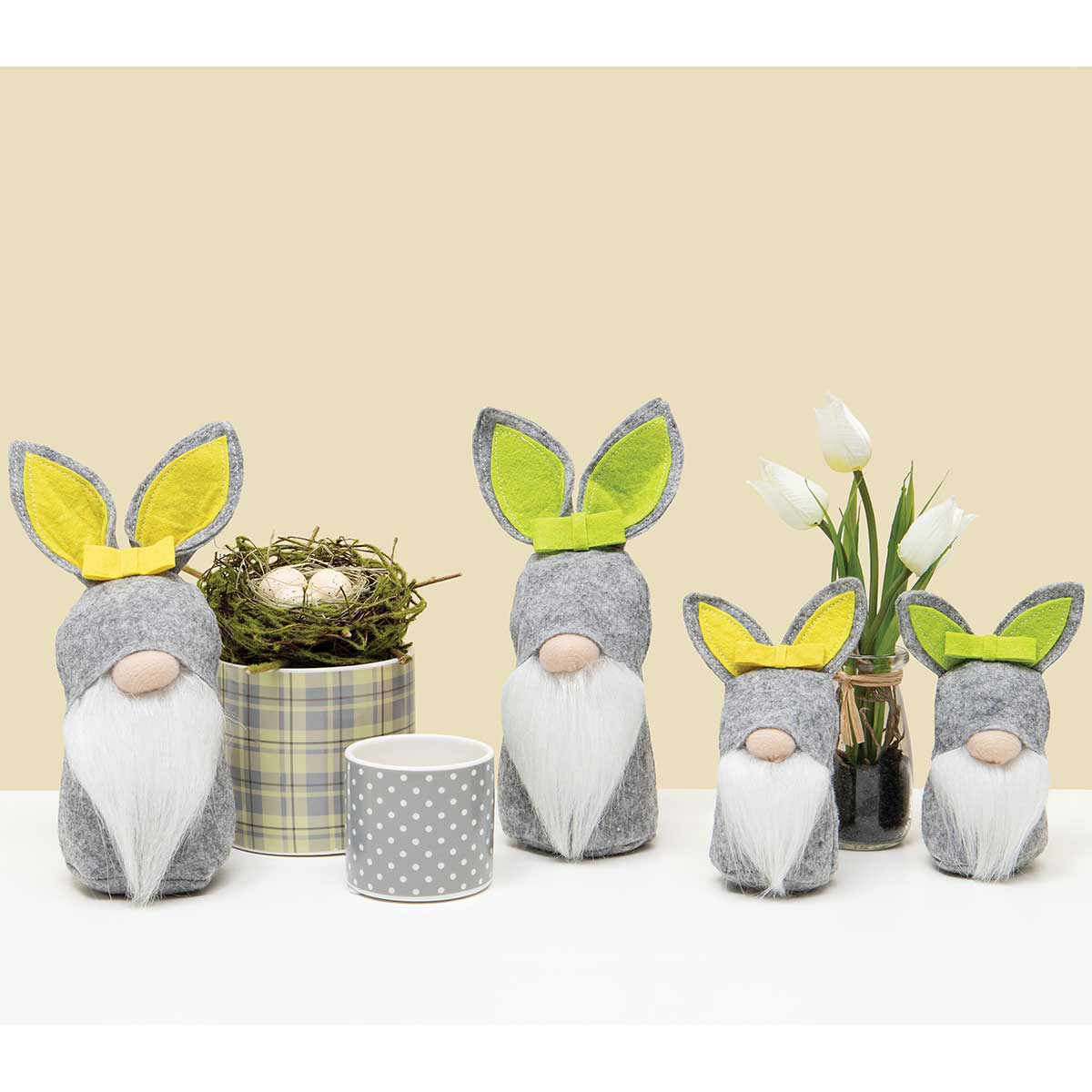 b50 GNOME BUNNY 2 ASSORTED 3.75IN X 3IN X 5.25IN