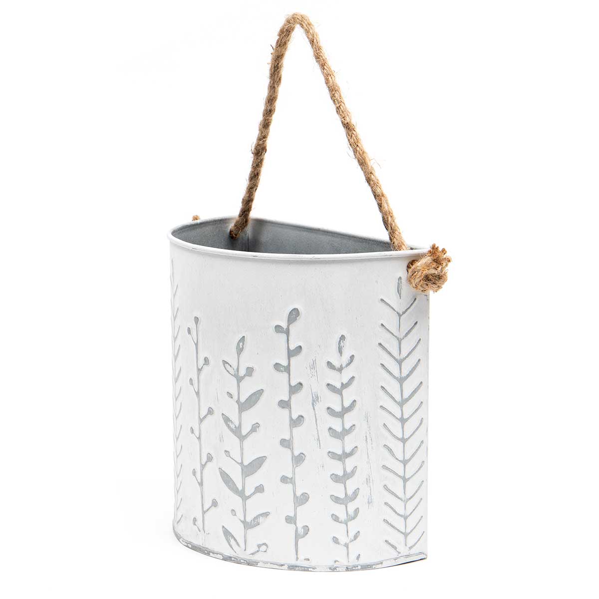 !Privet Metal Wall Planter White with 8"