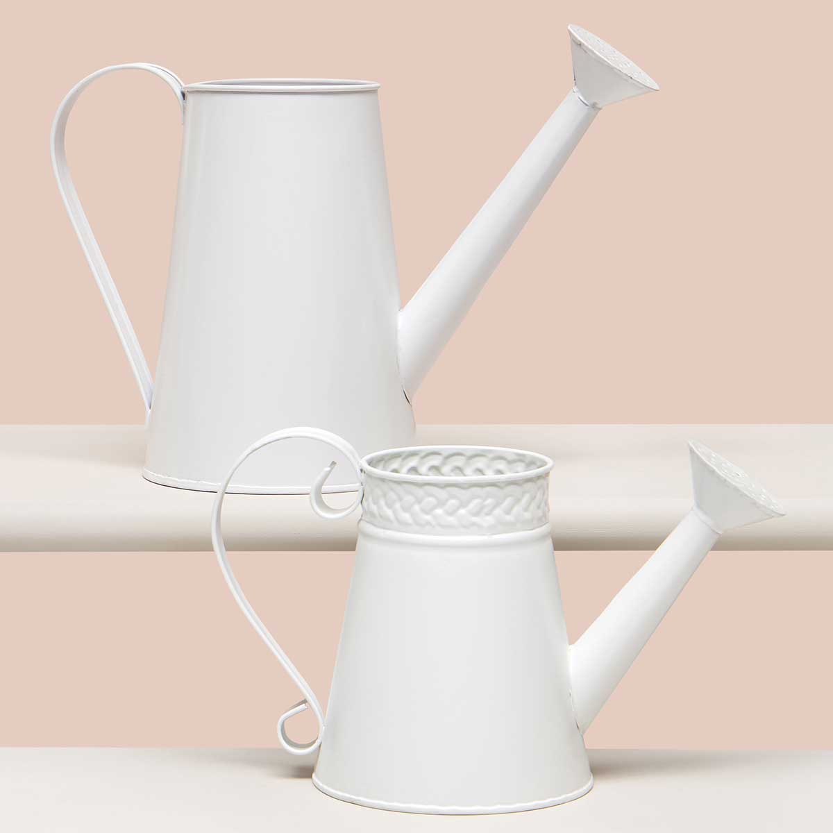Veranda Watering Can with Scroll Handle Matte White