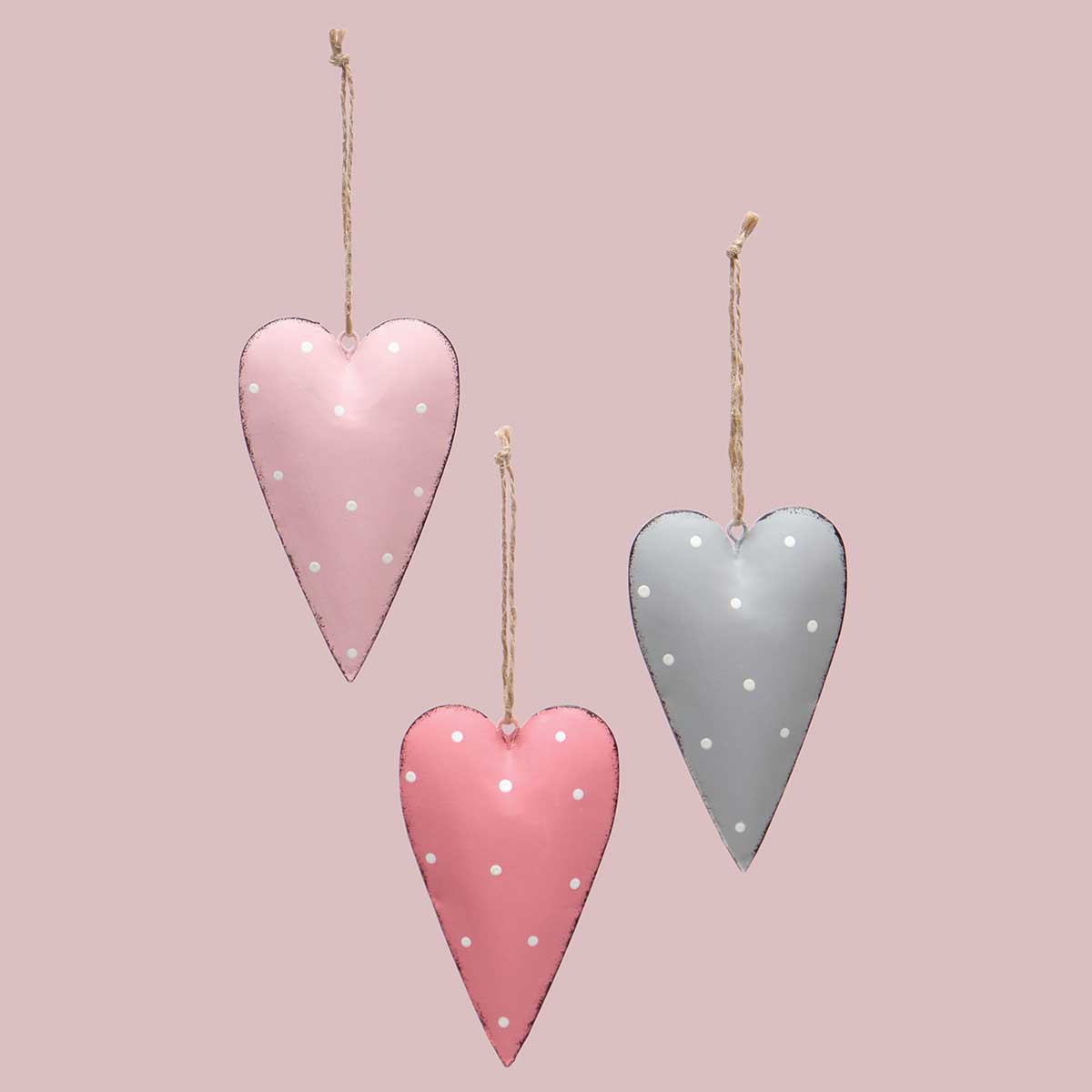 !Heart Metal Ornament with Pin Dot
