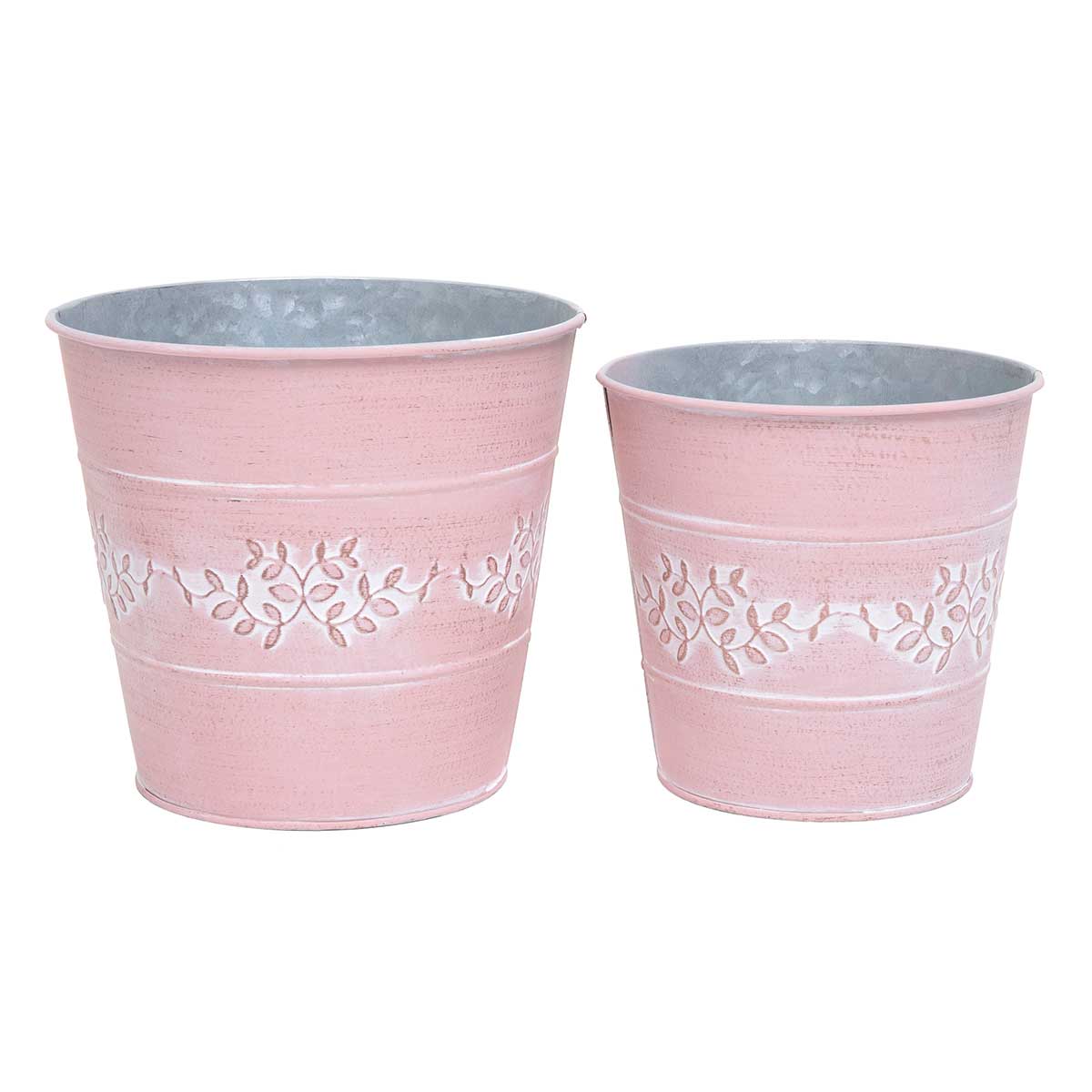 BUCKET PRIVET PINK LARGE 7.25IN X 6.5IN METAL - Click Image to Close