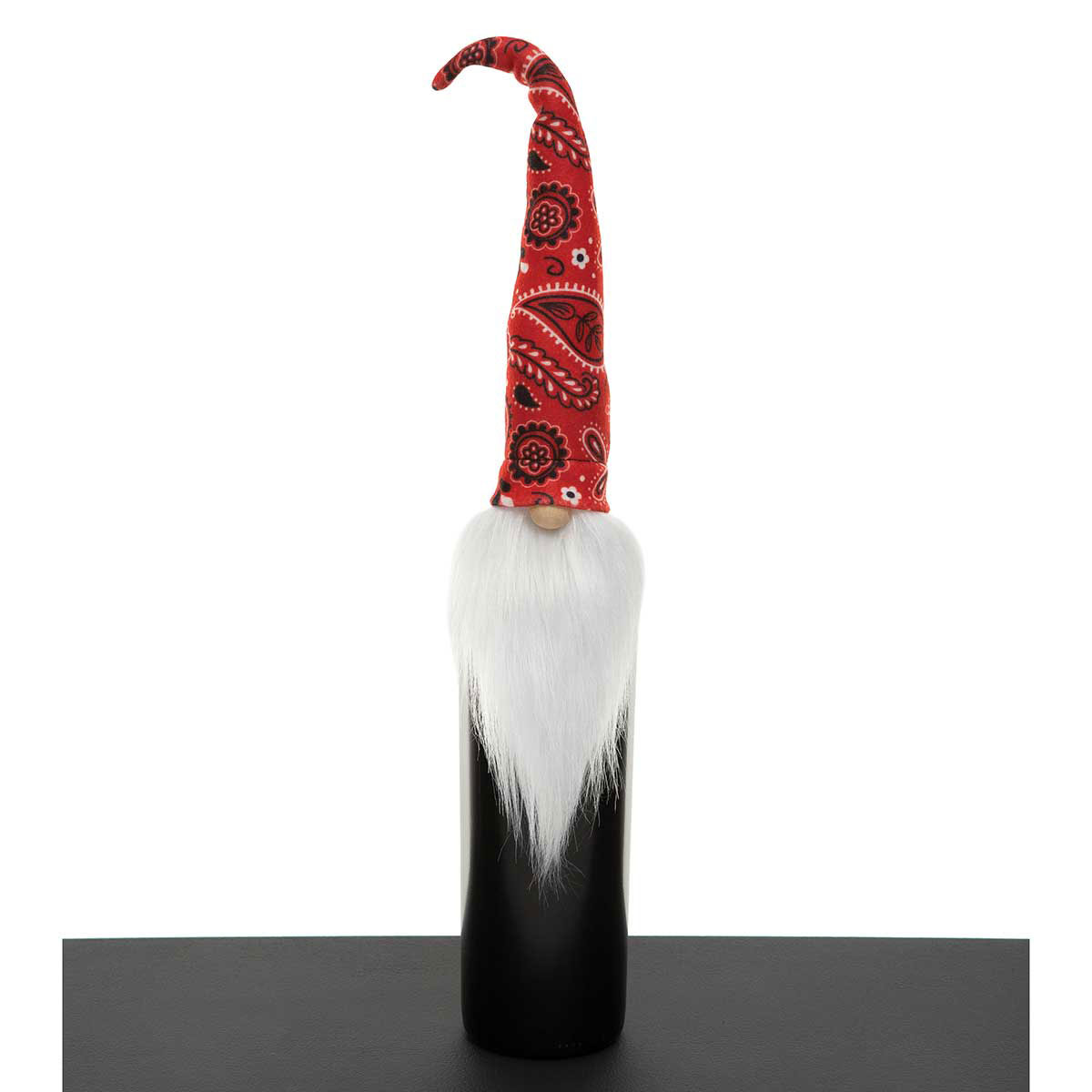 b70 BOTTLE TOPPER GNOME RED/WHITE 2IN X 14IN - Click Image to Close