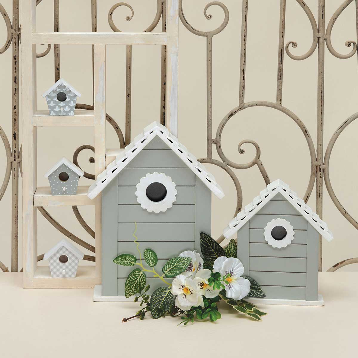 b50 BIRDHOUSE SLAT GREY SMALL 6IN X 1.5IN X 7IN WOOD - Click Image to Close