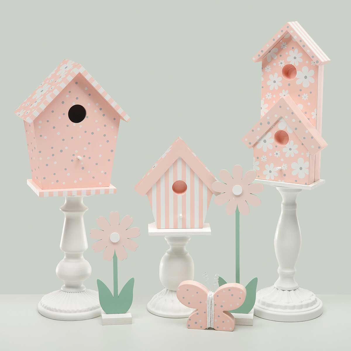 b50 BIRDHOUSE WHOOPSIE FLORA CONDO 5.5IN X 2.5IN X 10IN WOOD - Click Image to Close