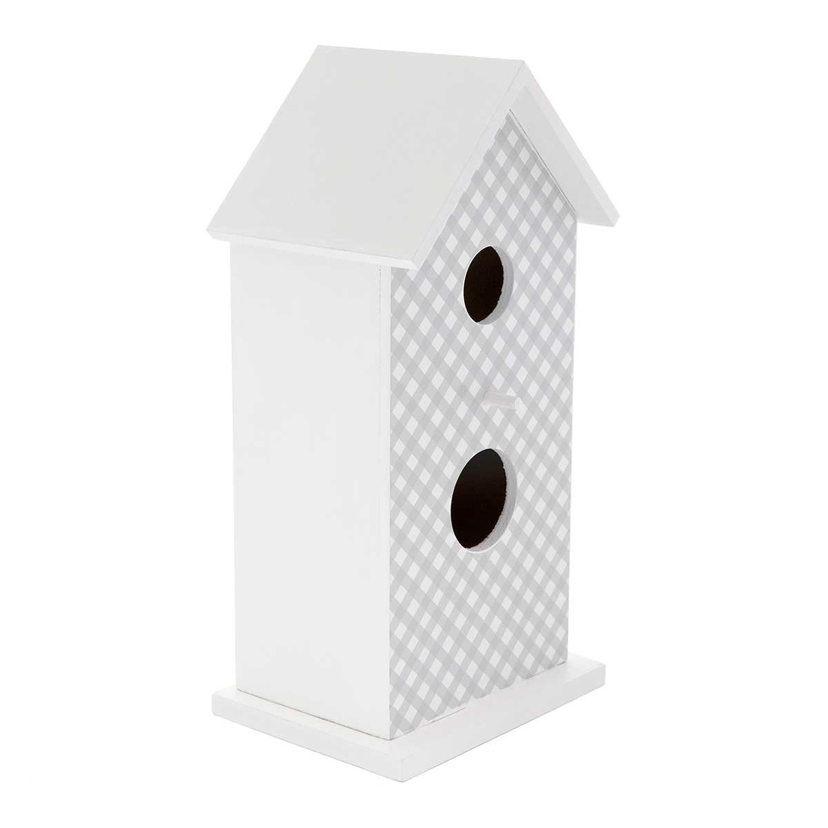 b50 BIRDHOUSE BACKYARD PLAID CONDO 5IN X 4IN X 10.25IN WOOD - Click Image to Close