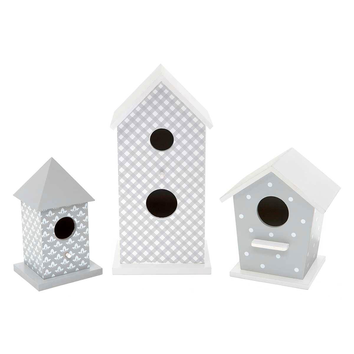 b50 BIRDHOUSE BACKYARD PLAID CONDO 5IN X 4IN X 10.25IN WOOD - Click Image to Close