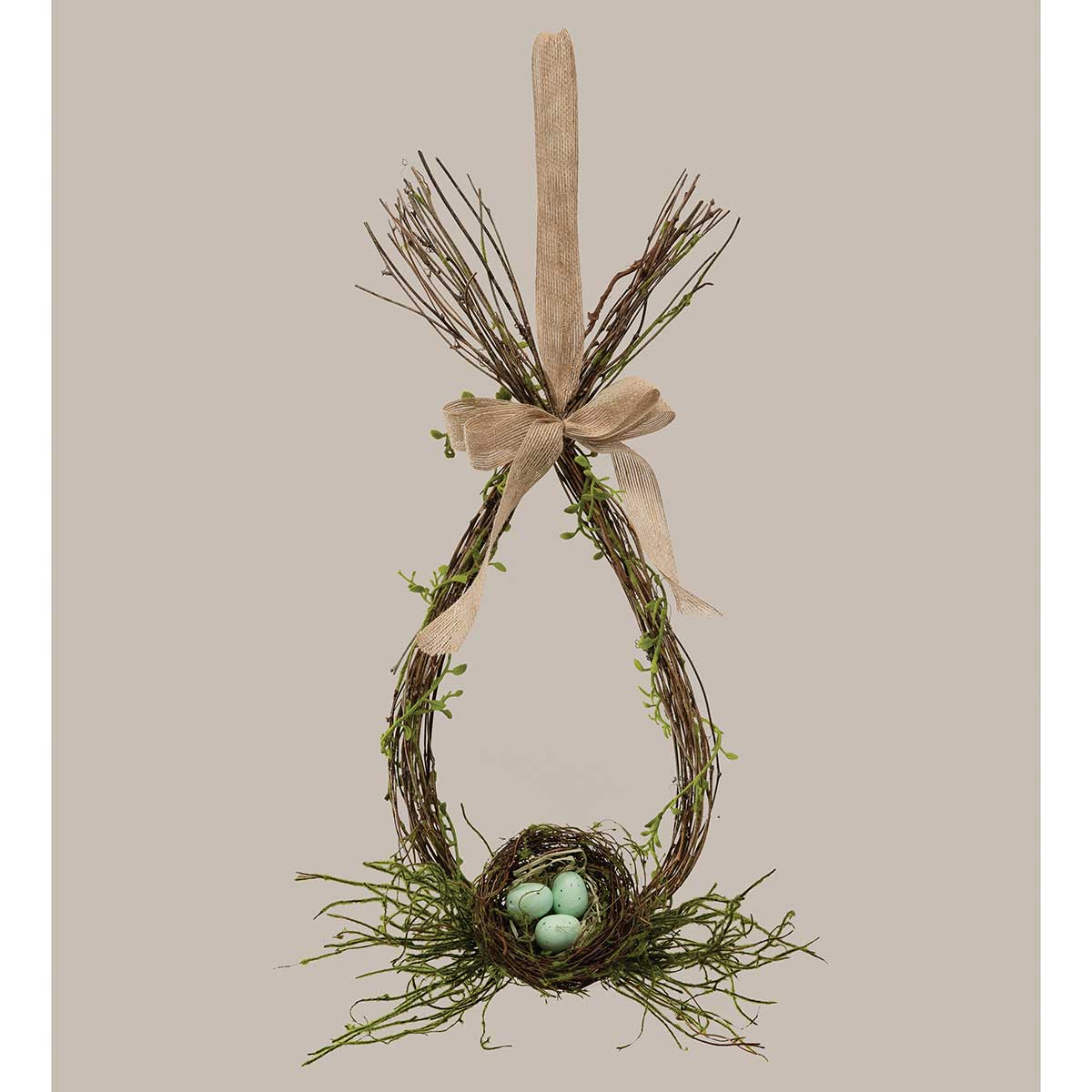WREATH OVAL TWIG WITH NEST 12IN X 20IN TWIG/WOOD