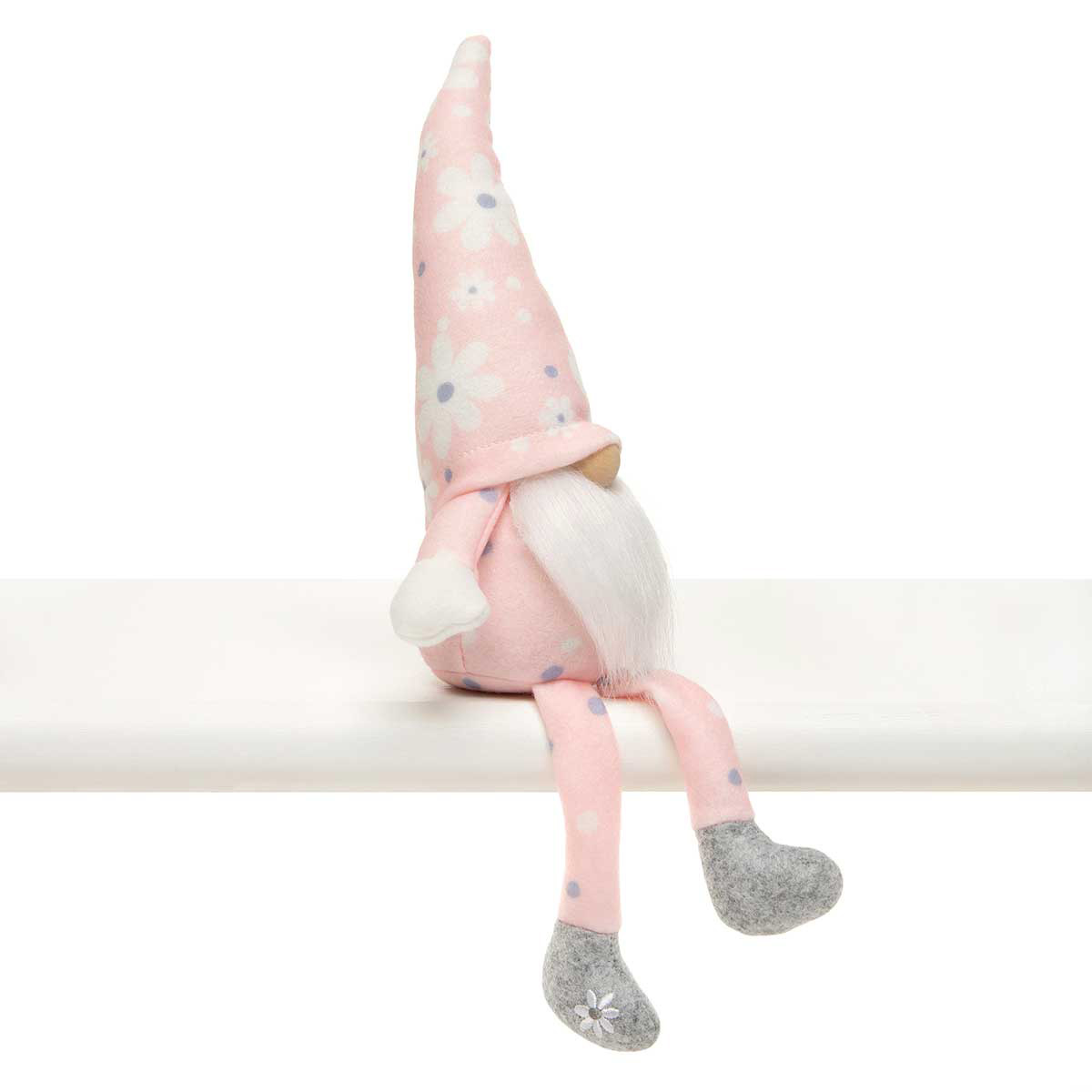 b50 WHOOPSIE DAISY GNOME PINK/WHITE WITH WIRED HAT,