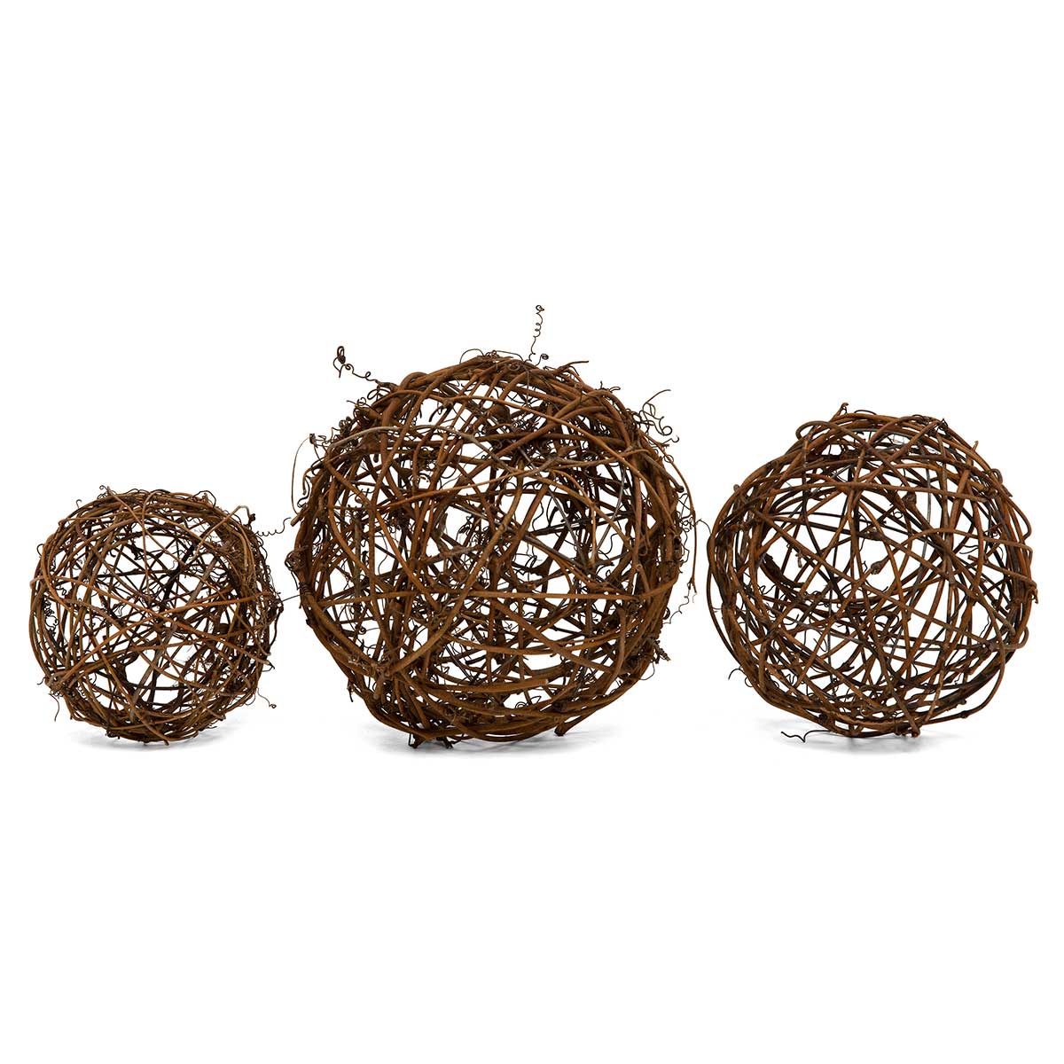 TWIG BALL MEDIUM 5.75IN TWIG/WOOD - Click Image to Close