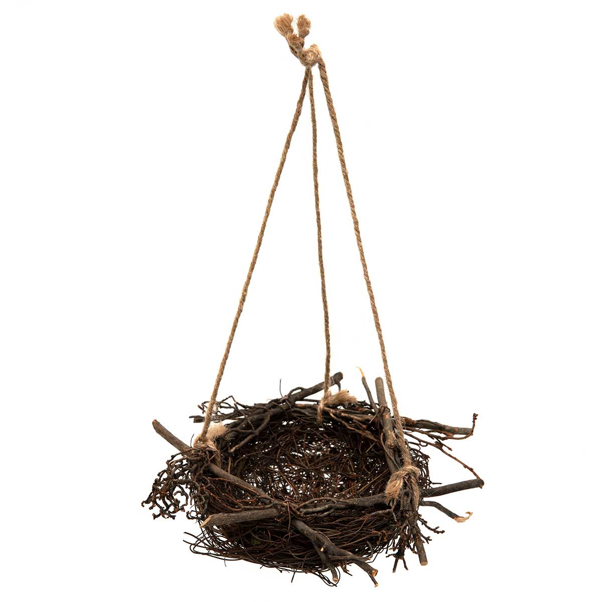 TWIG NEST HANGING SMALL 5IN X 2IN TWIG/WOOD