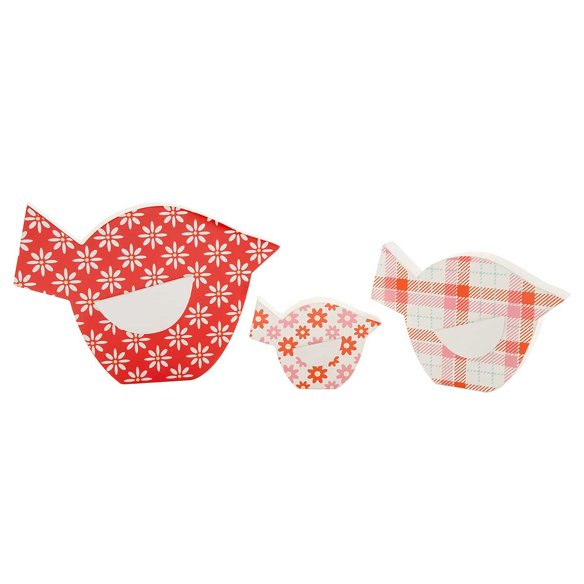 CORAL FAIR WOOD CHICKADEE SIT-A-BOUT CORAL/WHITE FLORAL