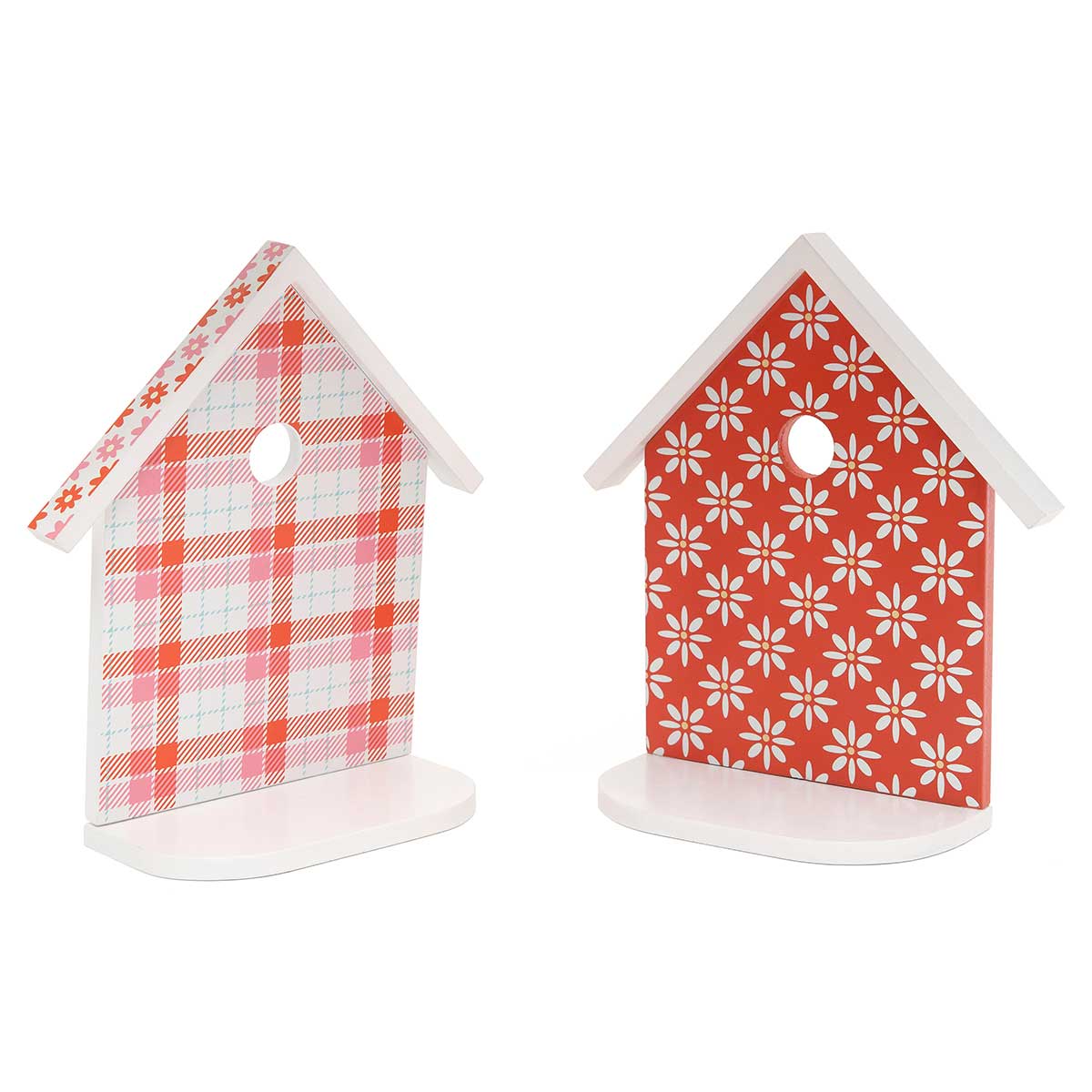 BIRDHOUSE SHELF CORAL 2 ASSORTED 8IN X 3.25IN X 9IN WOOD