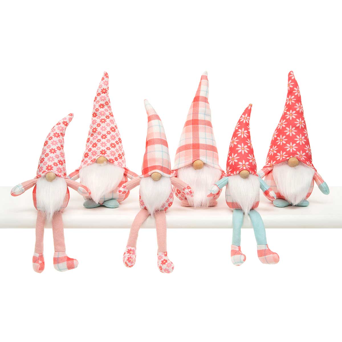 b50 CORAL FAIR GNOME CORAL/WHITE/BLUE WITH WIRED HAT,
