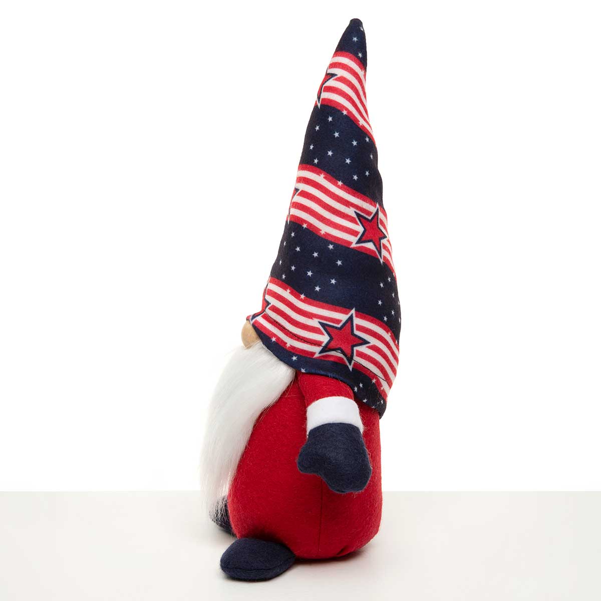 AMERICA STRIPE GNOME RED/WHITE/BLUE WITH WIRED HAT,
