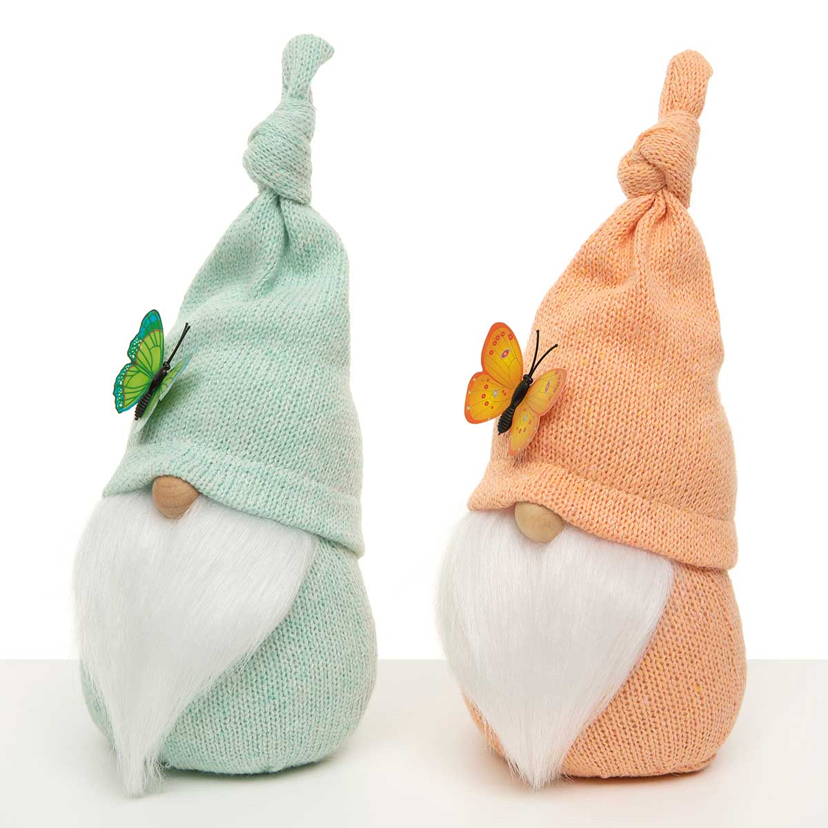 BUTTERFLY GNOME PEACH/GREEN 2 ASSORTED LARGE 4"X10"