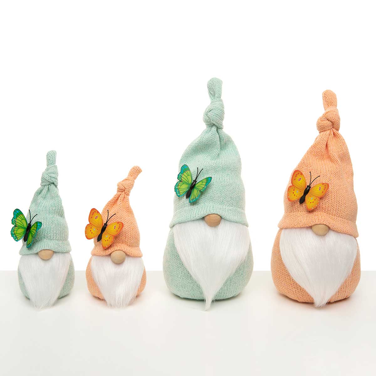 b50 BUTTERFLY GNOME PEACH/GREEN 2 ASSORTED LARGE 4"X10"