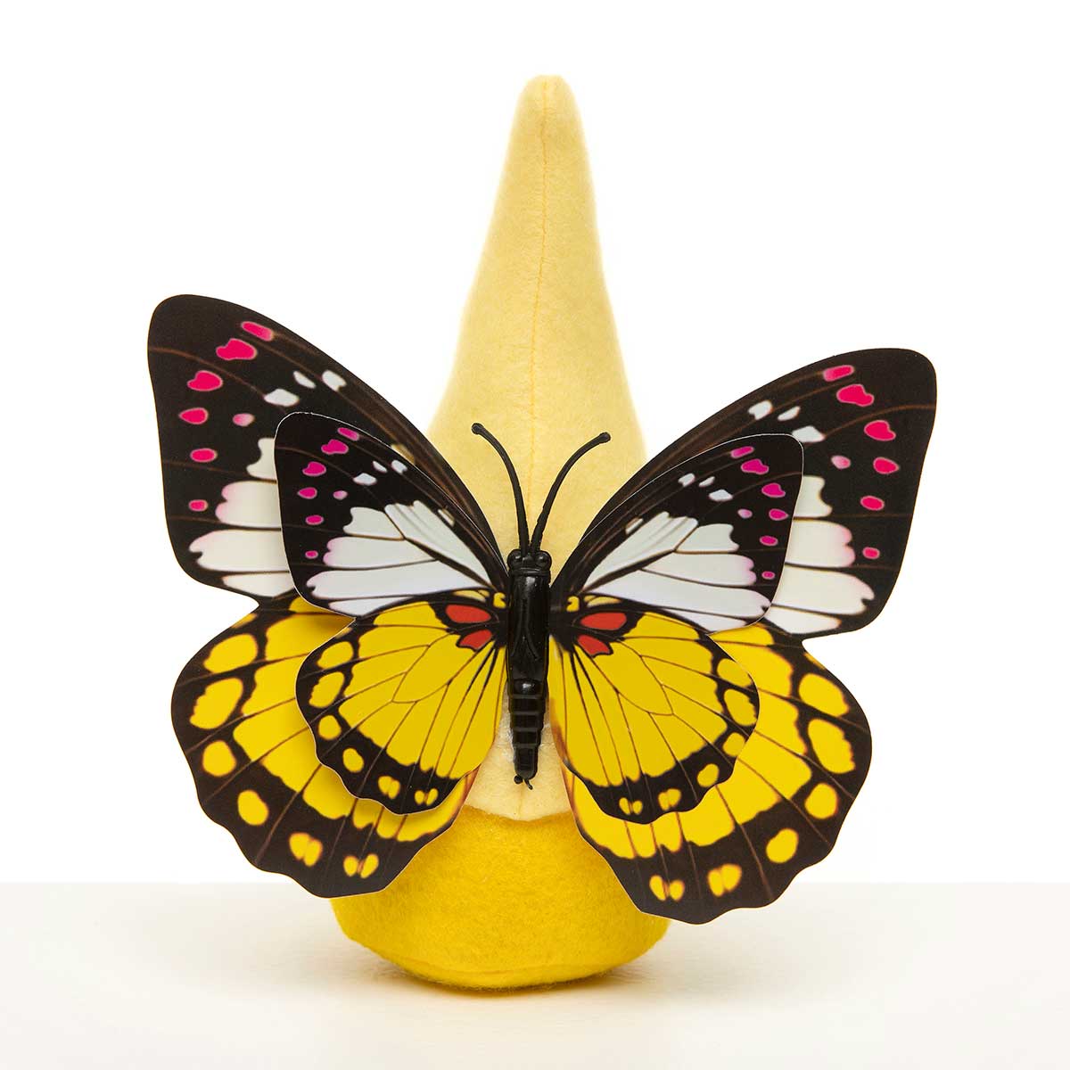 BUTTERFLY GNOME YELLOW WITH WINGS SMALL 6"X2.75"X7"