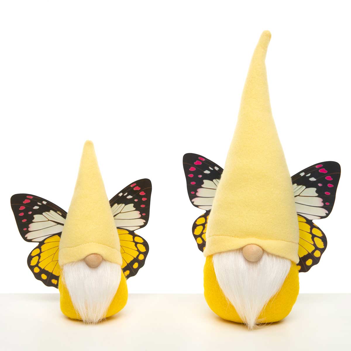 b50 BUTTERFLY GNOME YELLOW WITH WINGS SMALL 6"X2.75"X7"