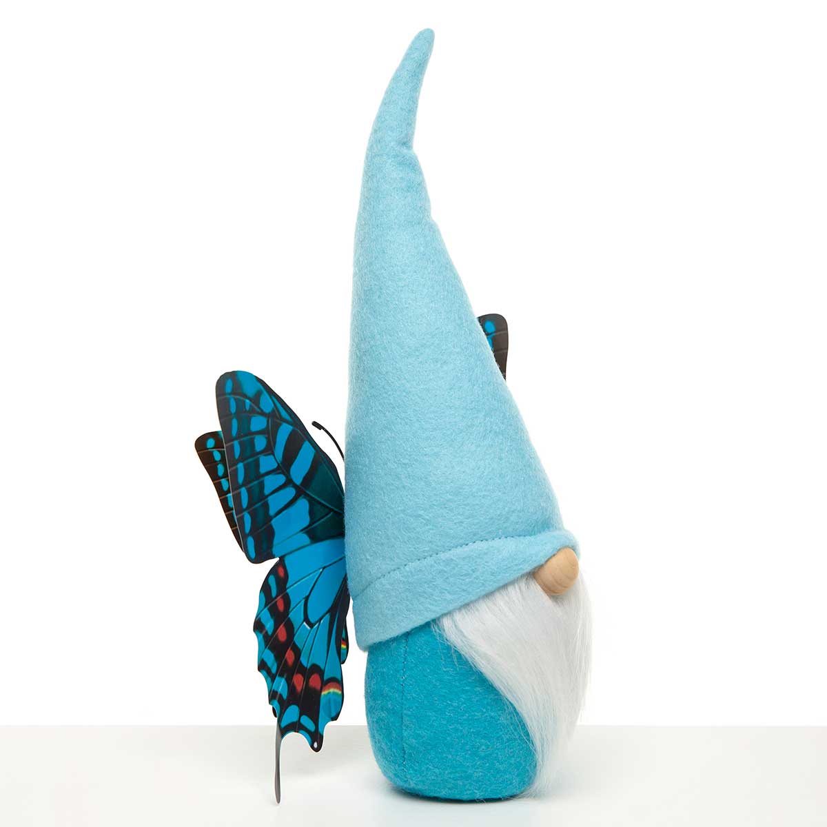 b50 BUTTERFLY GNOME BLUE WITH WINGS LARGE 6.75"X4"X11.5"