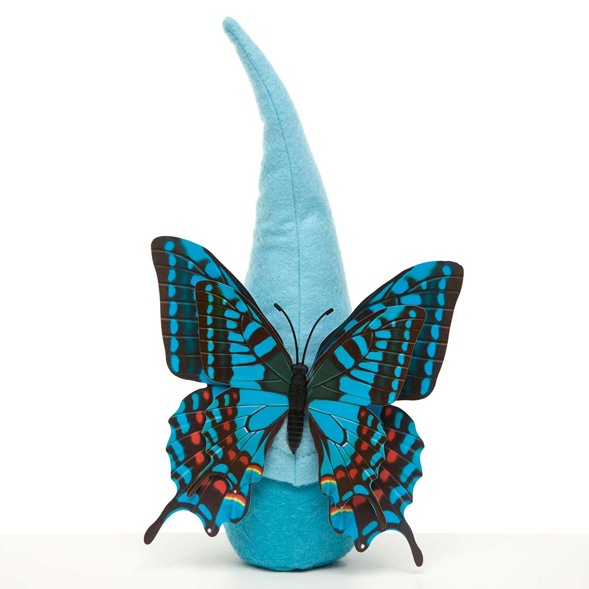 BUTTERFLY GNOME BLUE WITH WINGS LARGE 6.75"X4"X11.5"