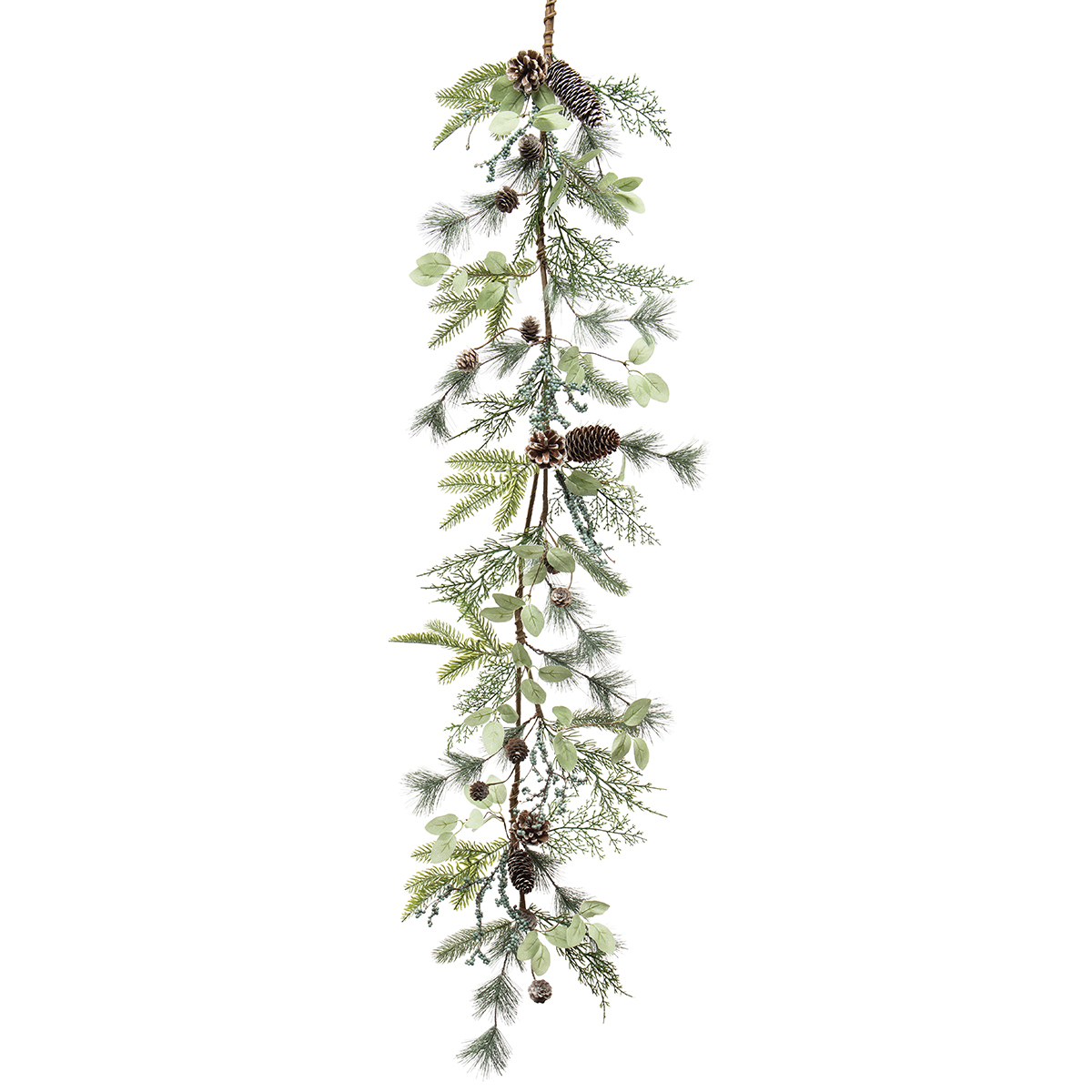 GARLAND WINTER GREEN PINE 10IN X 5IN PVC/PLASTIC - Click Image to Close