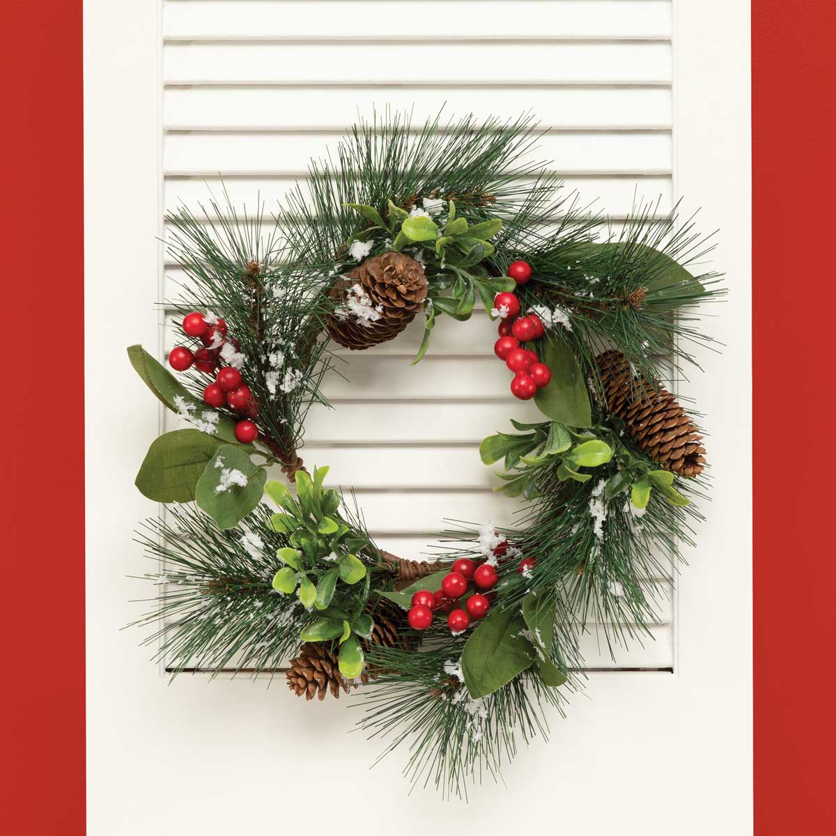 MINI WREATH CHALET CMAS PINE 14IN - Click Image to Close