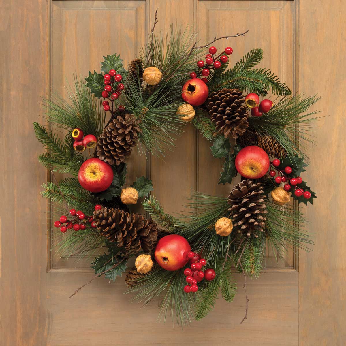 !POMEGRANATE AND PINE WREATH 24"