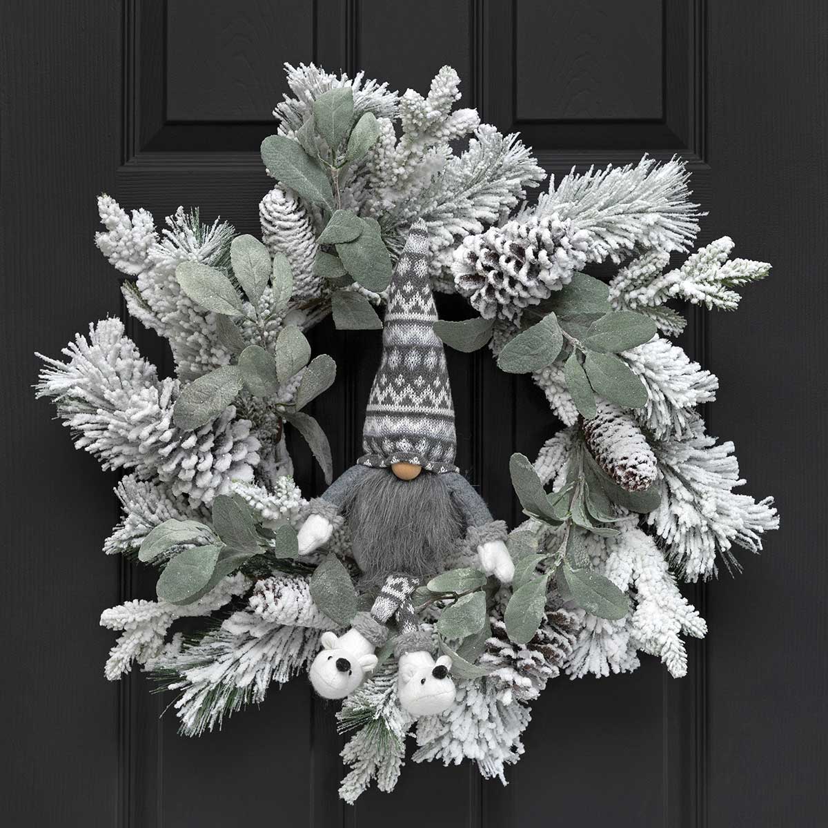 WREATH SNOWDRIFT PINE PINECONE 24IN (INNER RING 10IN) - Click Image to Close