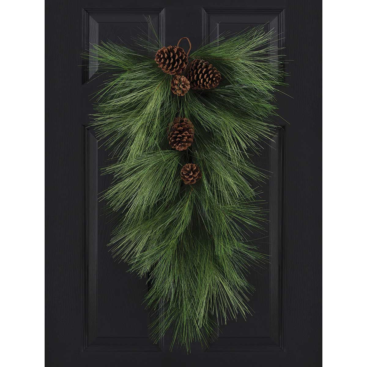 BOUGH WHITE PINE WITH PINECONE 21IN X 30IN GREEN PVC - Click Image to Close