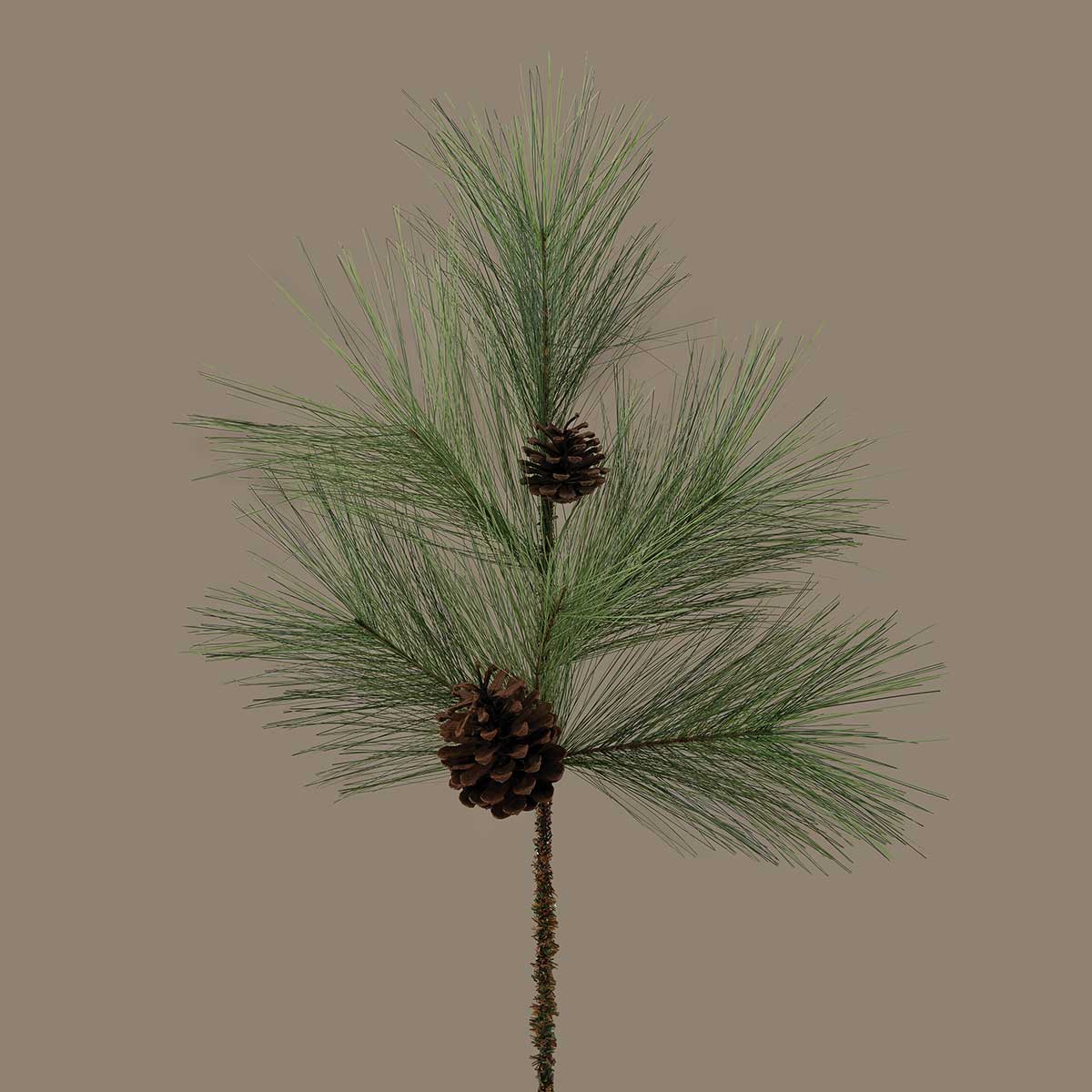 SPRAY WHITE PINE WITH PINECONE 17IN X 28IN GREEN PVC - Click Image to Close