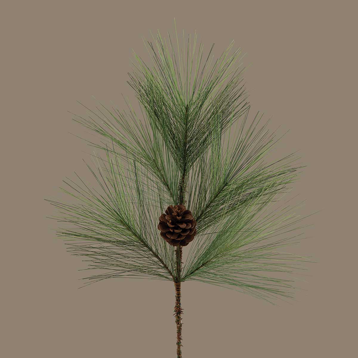 PIK WHITE PINE WITH PINECONE 13IN X 22IN GREEN PVC - Click Image to Close