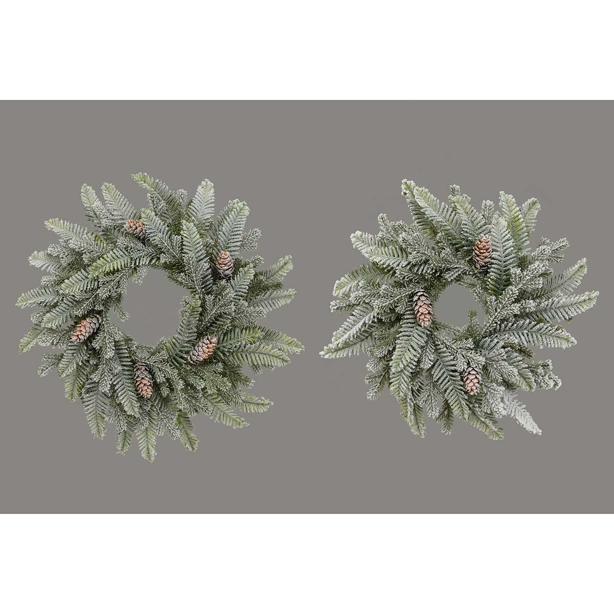 WREATH HEMLOCK PINE 16IN (INNER RING 5.5IN) GREEN - Click Image to Close