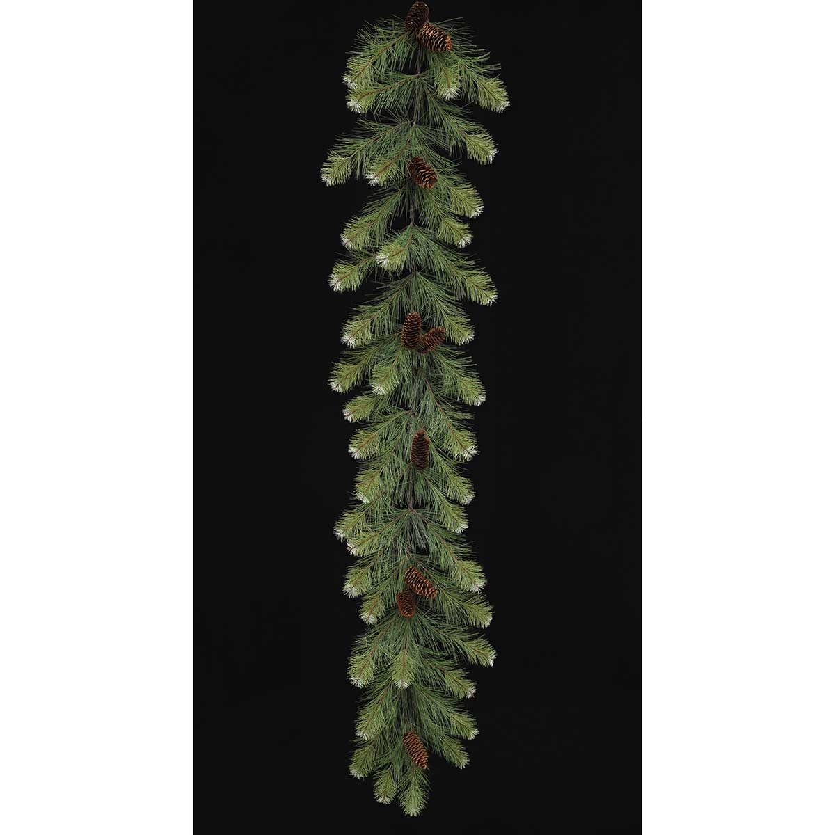 GARLAND ROCKY MOUNTAIN PINE 11IN X 6FT GREEN PVC/PINECONES - Click Image to Close