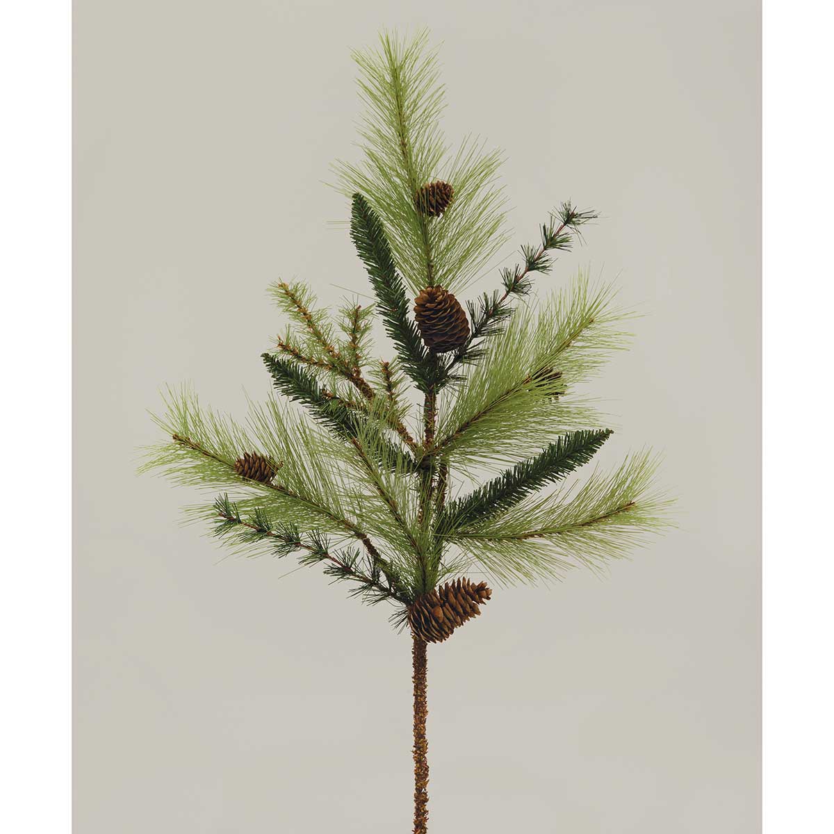 SPRAY YELLOWSTONE PINE 12IN X 28IN GREEN PVC/PINECONES - Click Image to Close