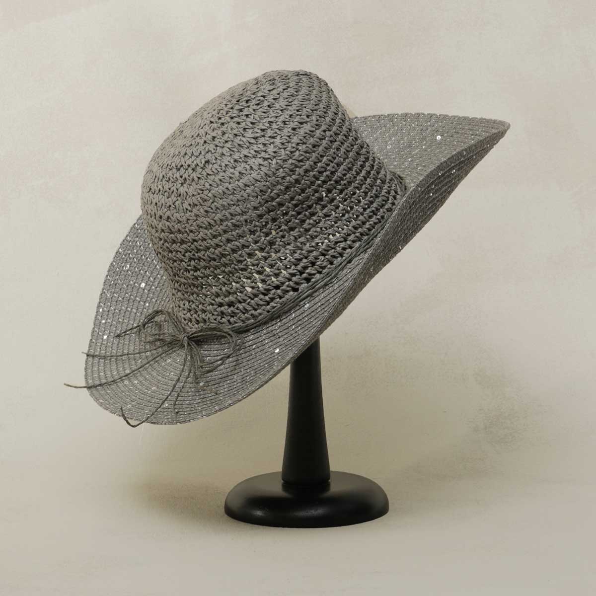 Grey Sparkle Beach Hat 50sp